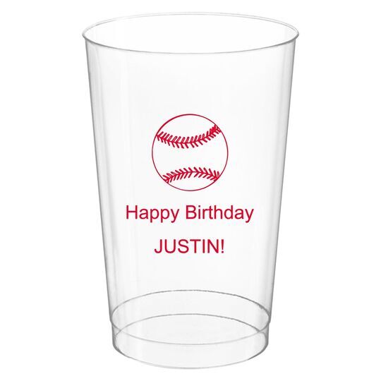 All Star Baseball Clear Plastic Cups